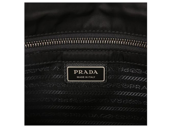 Prada Borsa a tracolla quadrata in nylon rafia e pelle Saffiano - vista 9