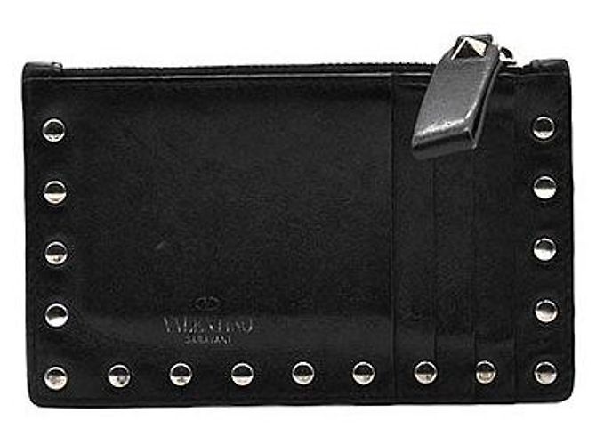 Valentino Rockstud Zip Kartenetui Schwarz - Ansicht 3