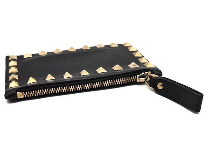 Valentino Rockstud Zip Kartenetui Schwarz - Ansicht 4
