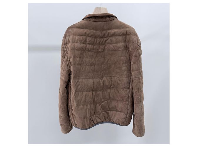 Brunello Cucinelli Leichte Wildlederjacke Braun - Ansicht 4