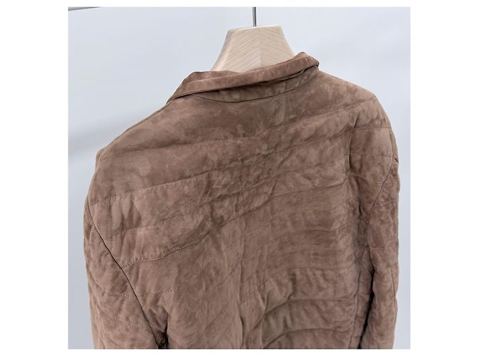 Brunello Cucinelli Leichte Wildlederjacke Braun - Ansicht 5