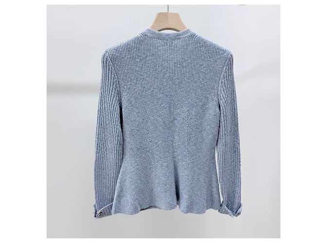 Chanel Baumwoll-Cardigan für Damen Himmelblau - Ansicht 4