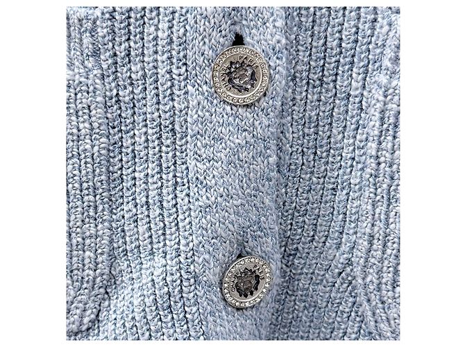 Chanel Baumwoll-Cardigan für Damen Himmelblau - Ansicht 6