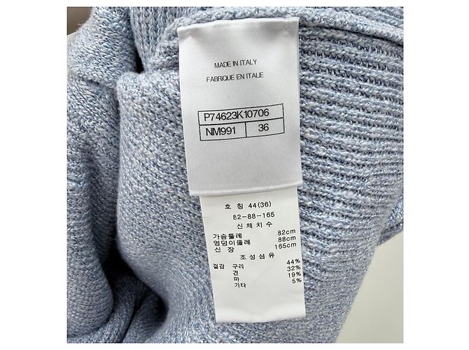 Chanel Baumwoll-Cardigan für Damen Himmelblau - Ansicht 8