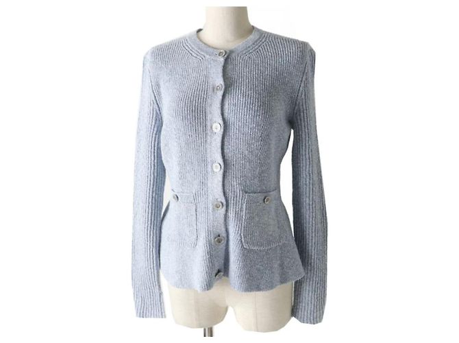 Chanel Baumwoll-Cardigan für Damen Himmelblau - Ansicht 9