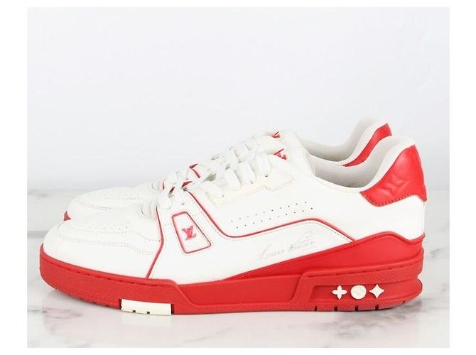 Louis Vuitton Sneakers Trainer Rosse Rosso - vista 5