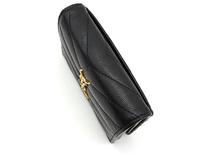 Saint Laurent Monogram Matelassé Compact Wallet Schwarz - Ansicht 21