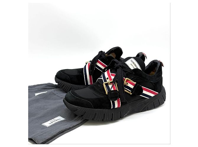 Thom Browne Three Stripe Strap Sneaker Schwarz - Ansicht 11