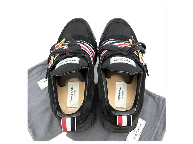 Thom Browne Three Stripe Strap Sneaker Schwarz - Ansicht 15