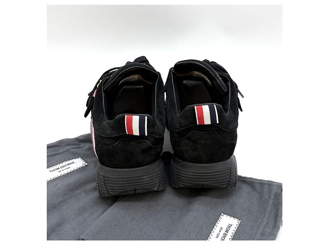 Thom Browne Three Stripe Strap Sneaker Schwarz - Ansicht 16