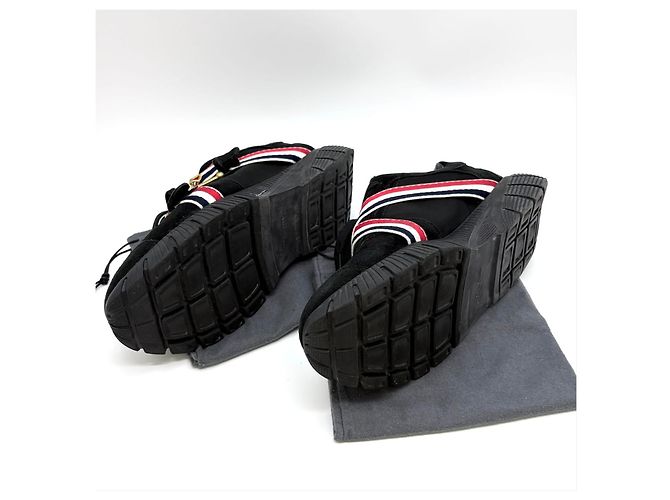 Thom Browne Three Stripe Strap Sneaker Schwarz - Ansicht 18