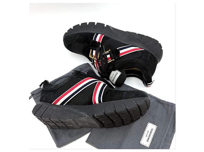 Thom Browne Three Stripe Strap Sneaker Schwarz - Ansicht 7