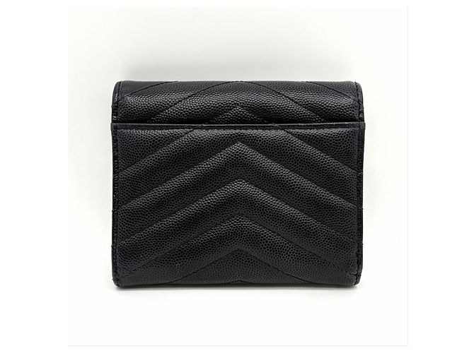 Saint Laurent Portafoglio Compatto Monogram Matelassé Nero - vista 15
