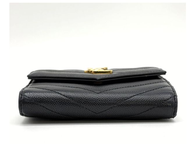 Saint Laurent Portafoglio Compatto Monogram Matelassé Nero - vista 7