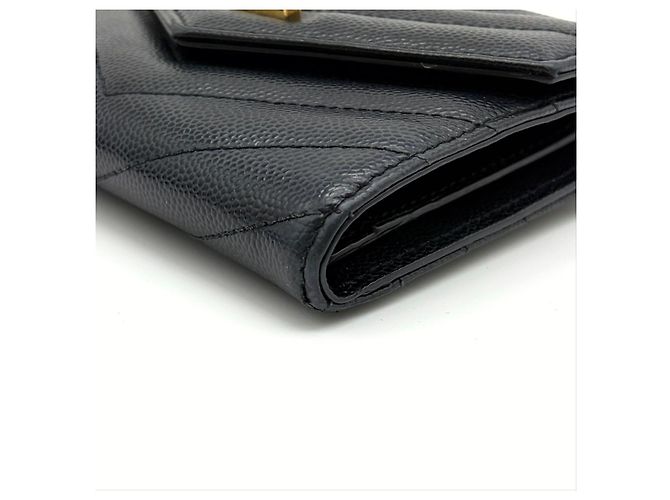 Saint Laurent Portafoglio Compatto Monogram Matelassé Nero - vista 9