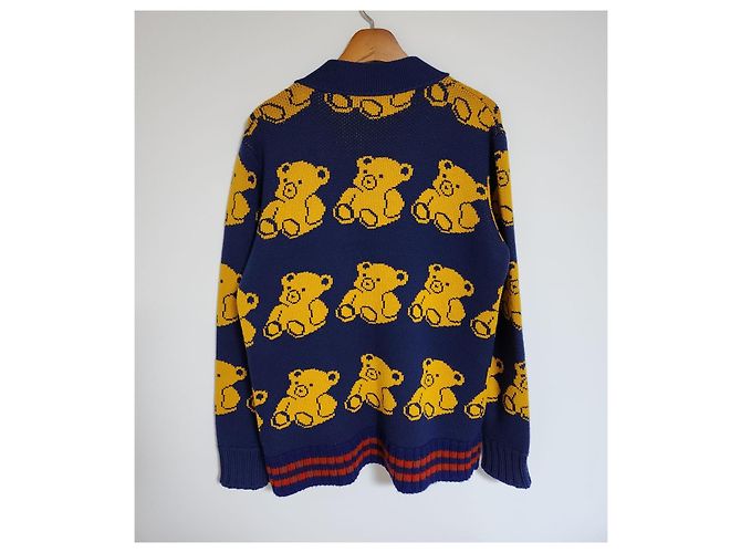 Gucci Blauer Teddy Bear Cardigan für Herren - Ansicht 5