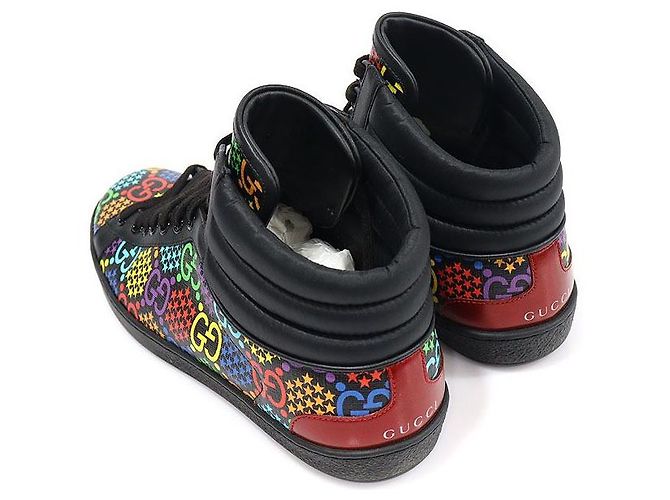 Gucci High-Top-Sneaker für Herren aus schwarzem GG Supreme Canvas Psychedelic Ace - Ansicht 4
