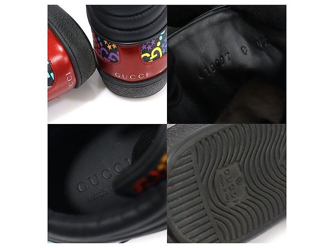 Gucci High-Top-Sneaker für Herren aus schwarzem GG Supreme Canvas Psychedelic Ace - Ansicht 7
