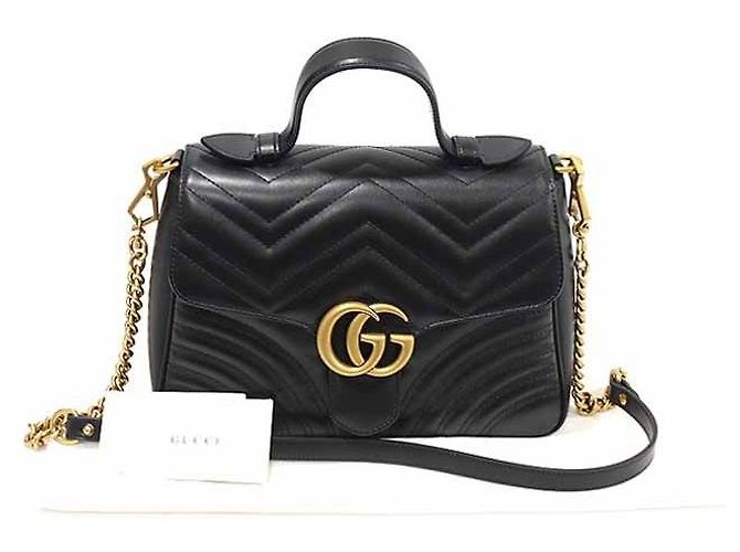 Gucci Borsa Small Matelassé GG Marmont Black Nero - vista 2
