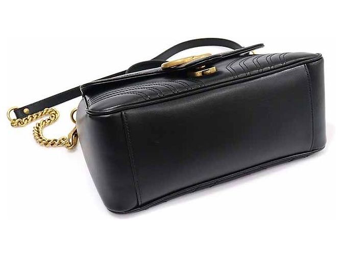 Gucci Borsa Small Matelassé GG Marmont Black Nero - vista 5