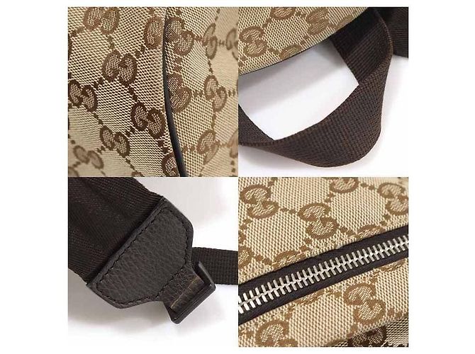 Gucci GG Supreme Jacquard Canvas Rucksack Braun - Ansicht 6