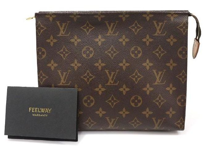 Louis Vuitton Pochette Toilette Monogram Canvas Clutch Marrone - vista 2