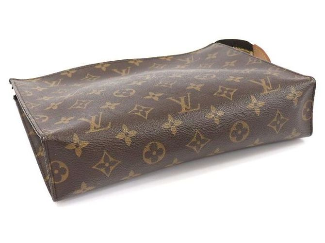 Louis Vuitton Pochette Toilette Monogram Canvas Clutch Marrone - vista 5