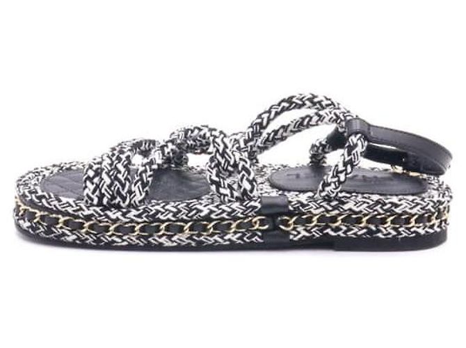 Chanel Damen-Sandalen mit CC Logo Seilriemen Saison - Ansicht 4
