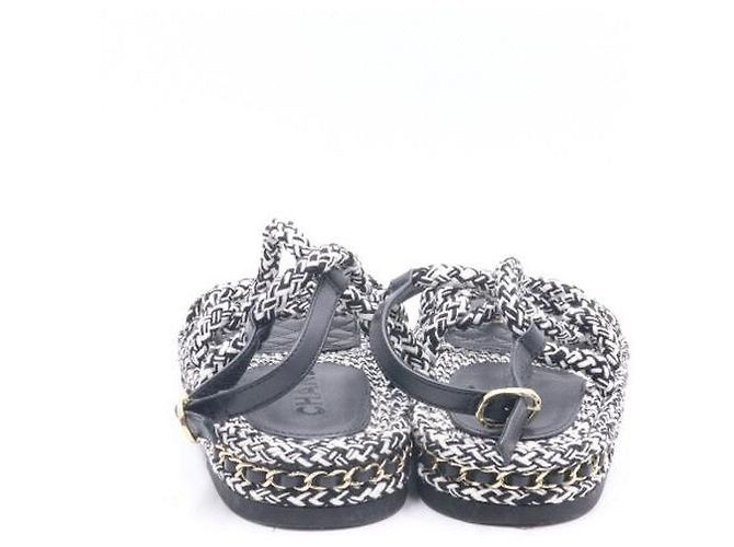 Chanel Damen-Sandalen mit CC Logo Seilriemen Saison - Ansicht 5