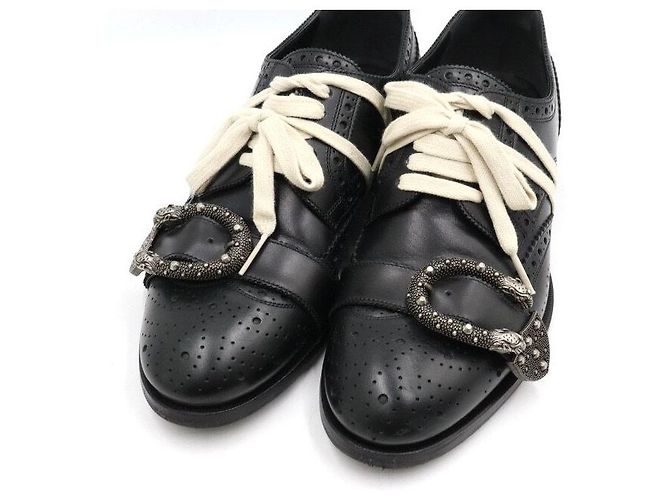 Gucci Scarpe brogue Queer Core da uomo in pelle nera Nero - vista 5