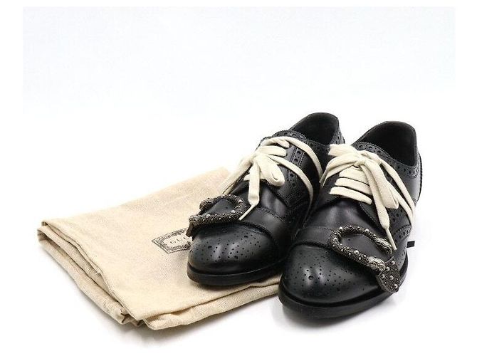Gucci Scarpe brogue Queer Core da uomo in pelle nera Nero - vista 7