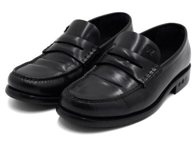 Louis Vuitton Mocassini in pelle nera da uomo Nero - vista 3