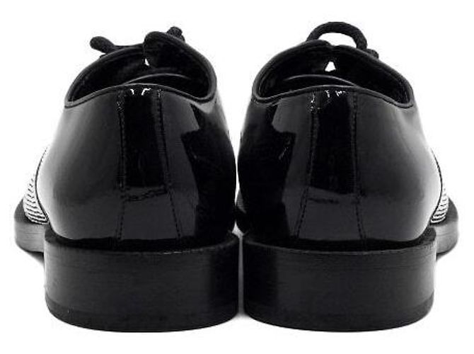 Jimmy Choo Mocassini Oxford stringati con borchie in vernice nera Nero - vista 6