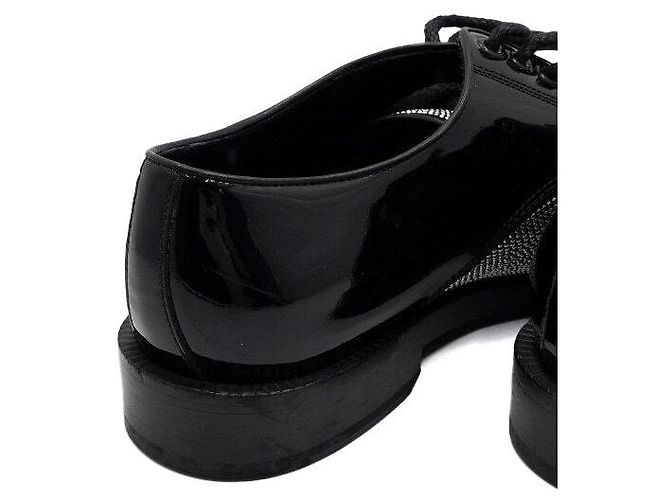 Jimmy Choo Mocassini Oxford stringati con borchie in vernice nera Nero - vista 7