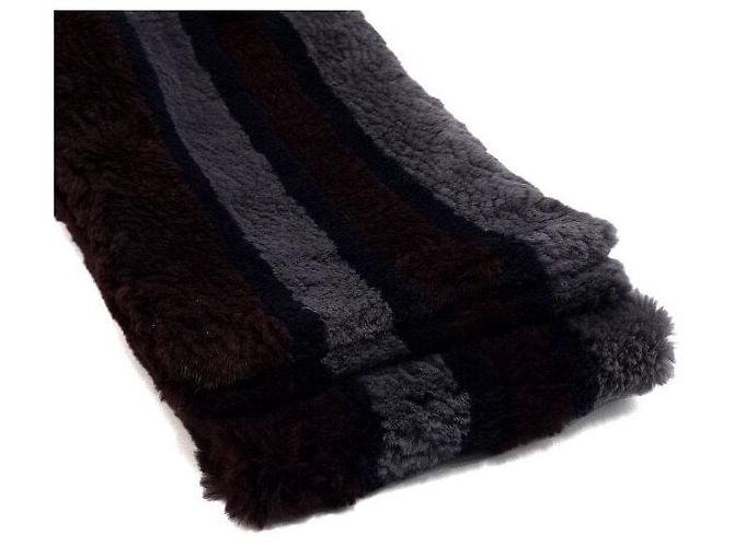 Fendi Mehrfarbiger Unisex-Schal aus Biberfell - Ansicht 2