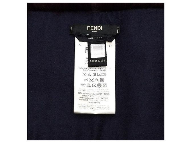 Fendi Mehrfarbiger Unisex-Schal aus Biberfell - Ansicht 5