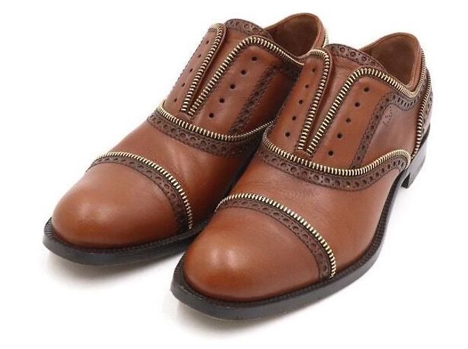 Louis Vuitton Mocassini Oxford in pelle marrone da donna - vista 3