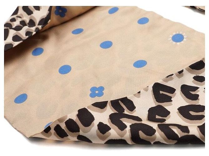 Louis Vuitton Cachecol Snood de seda com estampa de leopardo e bolinhas - vista 3