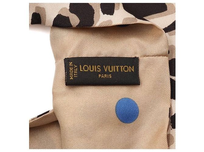 Louis Vuitton Cachecol Snood de seda com estampa de leopardo e bolinhas - vista 5