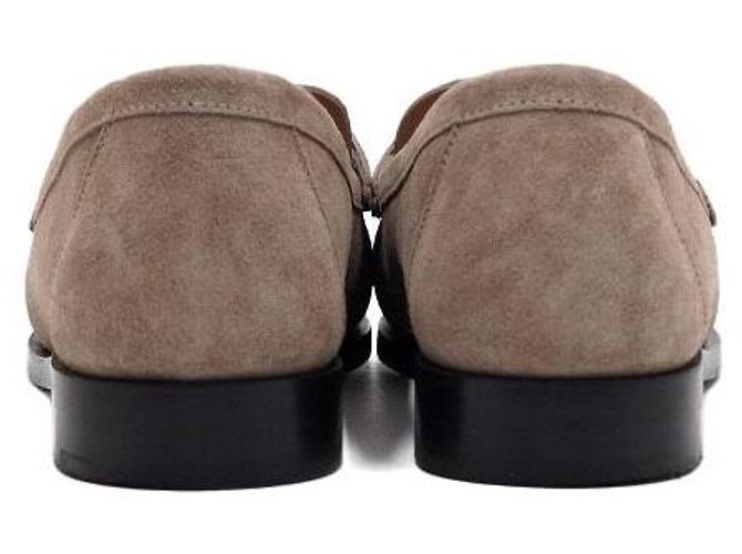 Salvatore Ferragamo Mocassini da donna in scamosciato con logo Gancini argento - vista 7
