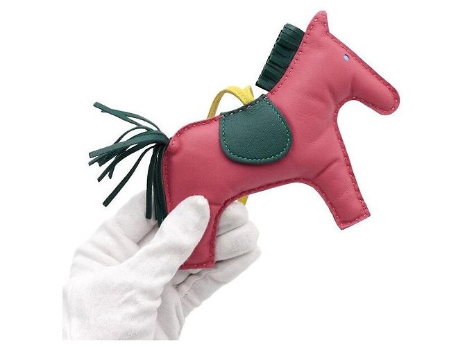 Hermès Charm per borsa in pelle Rodeo GM Rosso - vista 5