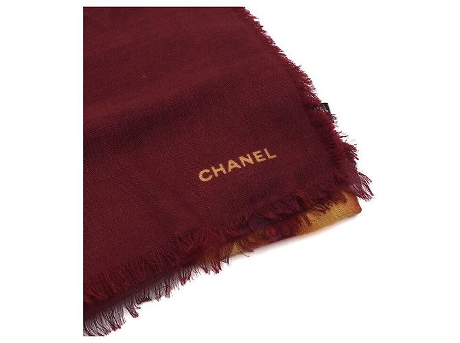 Chanel Sciarpa in cashmere con motivo a cavallo da donna Rosso - vista 3