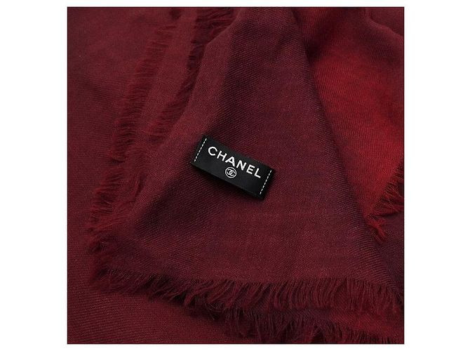 Chanel Sciarpa in cashmere con motivo a cavallo da donna Rosso - vista 5