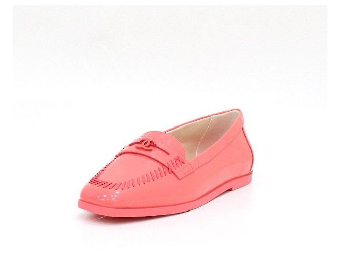 Chanel Mocassini CC in vernice rosa da donna - vista 2