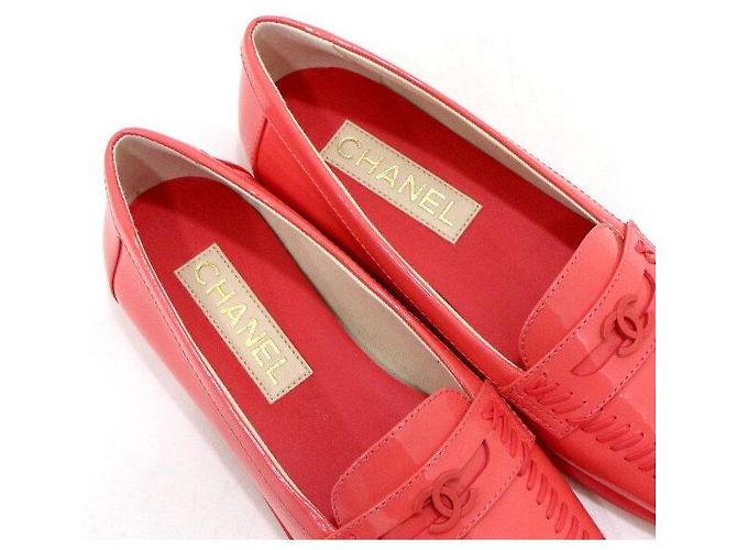 Chanel Mocassini CC in vernice rosa da donna - vista 8