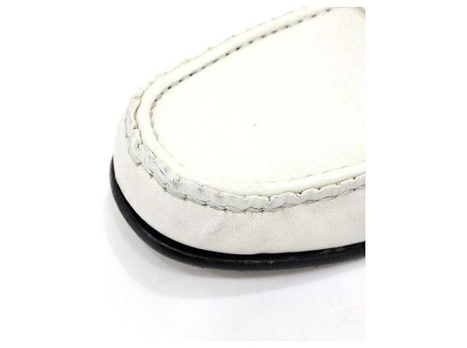 Gucci Mocassini da donna in pelle bianca con catena Bianco - vista 10