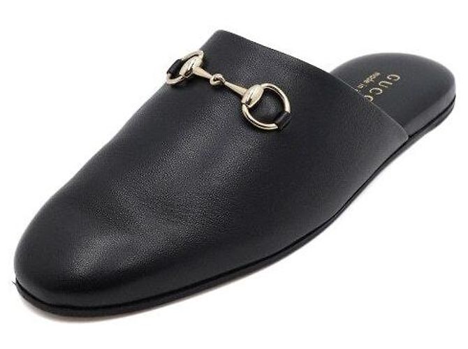 Gucci Mule da donna in pelle nera con mors GG - vista 2