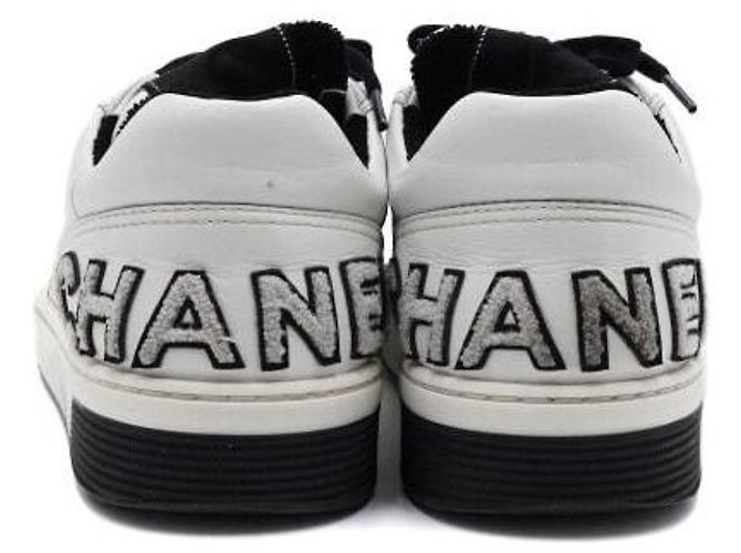 Chanel Sneakers bianche con lacci da uomo Rosso - vista 6
