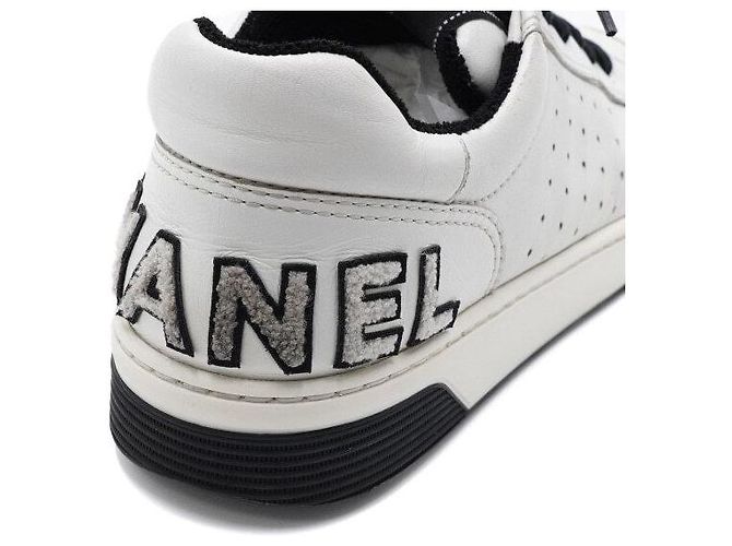 Chanel Sneakers bianche con lacci da uomo Rosso - vista 7