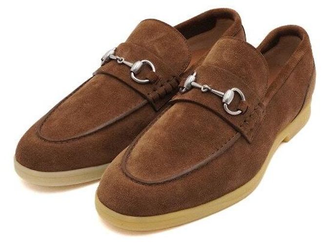 Gucci Mocassini da uomo in scamosciato marrone con morsetto - Ansicht 3